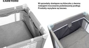Caretero Łóżeczko turystyczne BASIC PLUS kojec + torba - grafitowe 23