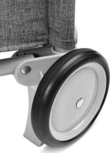 Caretero Łóżeczko turystyczne BASIC PLUS kojec + torba - grafitowe 5