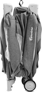 Caretero Łóżeczko turystyczne BASIC PLUS kojec + torba - grafitowe 6