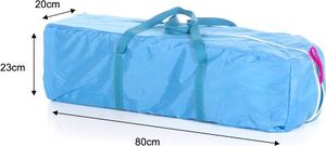 Max4b Łóżeczko turystyczne kojec dla dzieci Simple - niebieskie - 11