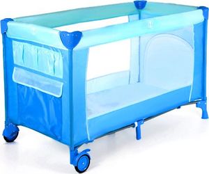 Max4b Łóżeczko turystyczne kojec dla dzieci Simple - niebieskie - 2