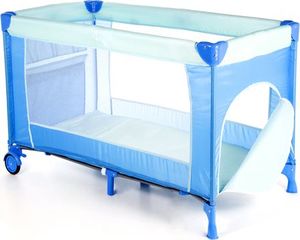 Max4b Łóżeczko turystyczne kojec dla dzieci Simple - niebieskie - 3