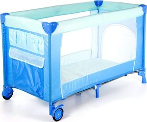 Max4b Łóżeczko turystyczne kojec dla dzieci Simple - niebieskie - 4