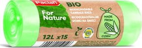 Paclan Paclan BIO FOR NATURE 12L 15 sztuk - biodegradowalne worki na śmieci 1