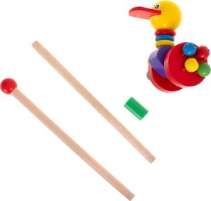 KIK Pchacz na kiju kaczka spacerowa drewniana 4