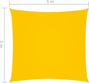vidaXL Żagiel ogrodowy, tkanina Oxford, kwadratowy, 5x5 m, żółty 6