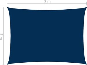 vidaXL Prostokątny żagiel ogrodowy, tkanina Oxford, 5x7 m, niebieski 6