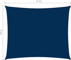 vidaXL Prostokątny żagiel ogrodowy, tkanina Oxford, 5x6 m, niebieski 6