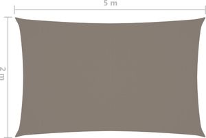 vidaXL Prostokątny żagiel ogrodowy, tkanina Oxford, 2x5 m, taupe 6