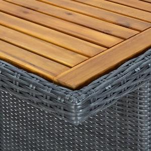vidaXL 9-cz. zestaw mebli ogrodowych poduszki rattan PE ciemnoszary 2