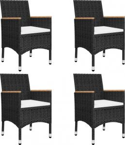 vidaXL 5-częściowy zestaw mebli ogrodowych czarny 4