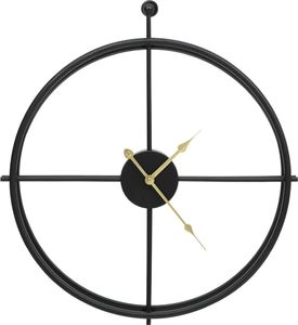 vidaXL Zegar ścienny, czarny, 52 cm, żelazo 2
