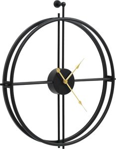 vidaXL Zegar ścienny, czarny, 52 cm, żelazo 3