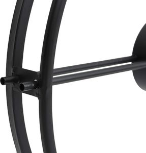 vidaXL Zegar ścienny, czarny, 52 cm, żelazo 4