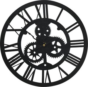 vidaXL Zegar ścienny, czarny, 30 cm, akrylowy 2