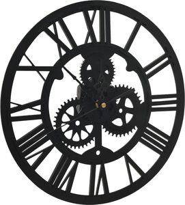 vidaXL Zegar ścienny, czarny, 30 cm, akrylowy 3