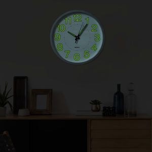 vidaXL Fluorescencyjny zegar ścienny, biały, 30 cm 3