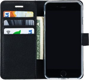 Surazo Etui na telefon Surazo ze skóry naturalnej Wallet case - Nubuk Czarny i Burgund 2