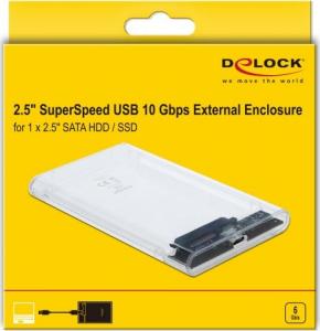 Kieszeń Delock 2.5" SATA HDD/SSD - USB-C 3.2 gen 2 (42617) 5