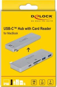 HUB USB Delock 1x SD 1x USB-C PD 1x microSD  + 2x USB-A 3.2 Gen1 (64078) 4
