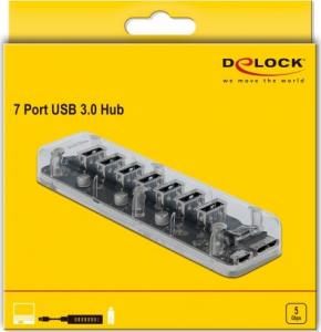 HUB USB Delock 1x microUSB  + 7x USB-A 3.0 (64088) 5