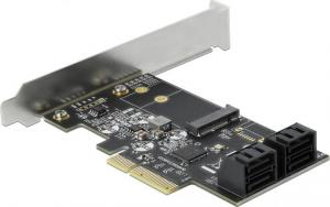 Kontroler Delock PCI Express 3.0 x4 - 4x SATA III + M.2 B-key (90396) 1