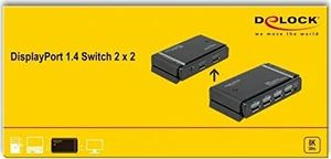 Delock DeLOCK DisplayPort 1.4 Switch 2 x 2 DisplayPort in to 1 x 2 DisplayPort out 8K, DisplayPort Switch (black) (87750) - LGSO85 3