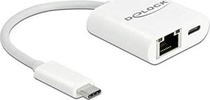 Delock DeLOCK USB-C adapter> Gigabit LAN + PW - LAN 10/100/1000 Mbps with Power Delivery (65402) - RDUA9P59 1