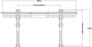 Neomounts Uchwyt ścienny PLASMA-W065BLACK 37'' - 75'' 4
