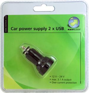Ładowarka Navilock 2x USB-A 3.1 A  (62515) 3
