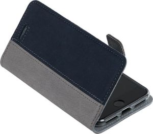 Surazo Etui na telefon Surazo ze skóry naturalnej Wallet case - Nubuk Szary i Granatowy (51401-301) - 51401-301 6