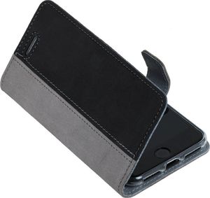 Surazo Etui na telefon Surazo ze skóry naturalnej Wallet case - Nubuk Szary i Czarny (51408-303) - 51408-303 6