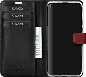 Surazo Etui na telefon Surazo ze skóry naturalnej Wallet case - Nubuk Czerwony (51944-232) - 51944-232 2
