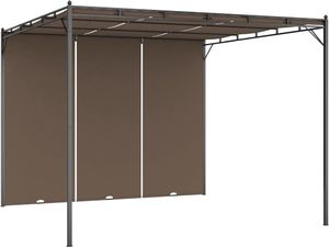 vidaXL Altana ogrodowa z zasłoną, 3 x 3 x 2,25 m, kolor taupe 2