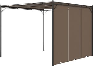 vidaXL Altana ogrodowa z zasłoną, 3 x 3 x 2,25 m, kolor taupe 5