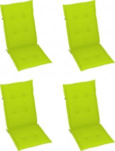 vidaXL Poduszki na krzesła ogrodowe, 4 szt. jasnozielone 120x50x4 cm (314120) 1