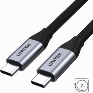 Kabel USB Unitek USB-C - USB-C 2 m Srebrny (C14091ABK) 2