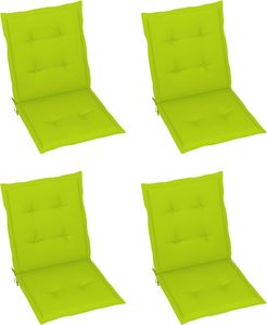 vidaXL Poduszki na krzesła ogrodowe, 4 szt. jasnozielone 100x50x4 cm 1