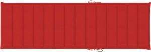 vidaXL Poduszka na leżak, czerwona 200x60x4 cm tkanina (314209) 1