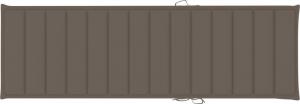 vidaXL Poduszka na leżak, kolor taupe, 200x60x4 cm tkanina (314211) 1