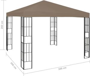 vidaXL Altana, 3 x 3 m, kolor taupe 7