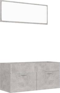 vidaXL 2-częściowy zestaw mebli łazienkowych, szarość betonu, płyta 1