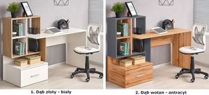 Biurko Elior Olwen Szare 149 cm x 50 cm 4