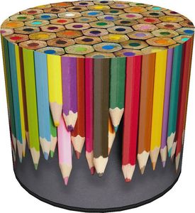 Elior Okrągła kolorowa pufa dziecięca 8 wzorów - Basti wzór, kolor: 3 1