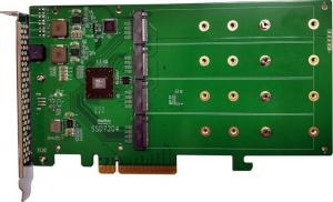 Kontroler Highpoint PCIe 3.0 x8 - 4x M.2 NVMe (SSD7204) 2