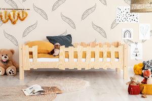 Elior Drewniane łóżko dziecięce ze stelażem 12 rozmiarów - Tiffi 2X 90x190cm 1