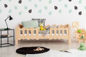 Elior Drewniane łóżko dziecięce ze stelażem 12 rozmiarów - Tiffi 3X 80x190cm 1