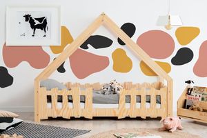 Elior Drewniane łóżko dziecięce w formie domku 12 rozmiarów - Tiffi 4X 90x140cm 1
