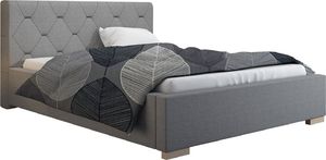 Elior Dwuosobowe łóżko tapicerowane 180x200 Abello 2X - 48 kolorów + materac piankowy Contrix Visco Premium 1