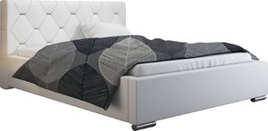 Elior Podwójne łóżko ze stelażem 140x200 Abello 2X - 48 kolorów + materac piankowy Contrix Visco Premium 1